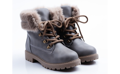 fur top lace up boots 1 