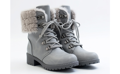 fur top lace up boots 4 