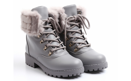 fur top lace up boots 5 