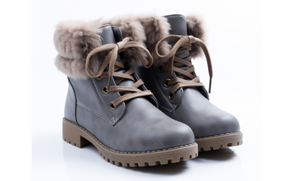 fur top lace up boots 7 